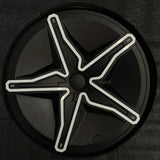 Starfish Style ABS Hubcaps for Model 3/Y | 18"/19" | 4-Piece Set | 2 Colors | Full Edge Coverage | Snap-On Install