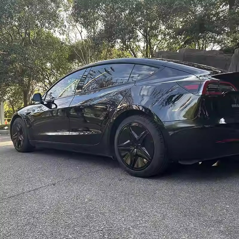 Starfish Style ABS Hubcaps for Model 3/Y | 18"/19" | 4-Piece Set | 2 Colors | Full Edge Coverage | Snap-On Install