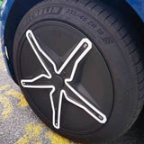 Starfish Style ABS Hubcaps for Model 3/Y | 18"/19" | 4-Piece Set | 2 Colors | Full Edge Coverage | Snap-On Install