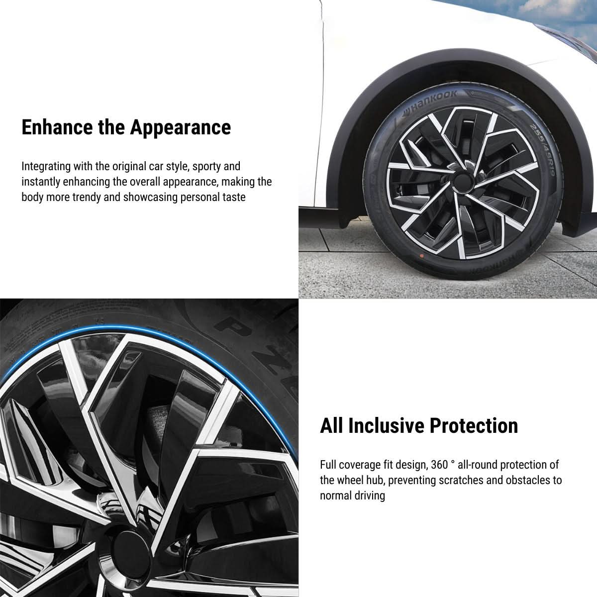 TESERY 19″ Trinan Wheel Covers for Model Y (4PCS)