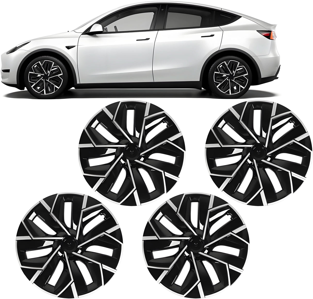 TESERY 19″ Trinan Wheel Covers for Model Y (4PCS)