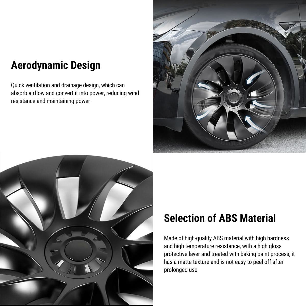 TESERY 20″ Wheel Cover For Tesla Model Y (4PCS)