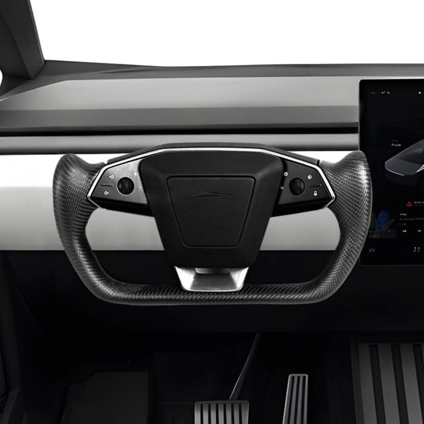 TESERY Cybertruck Carbon Fiber Yoke Steering Wheel