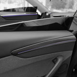 TESERY Dry Carbon Fiber Door Trim Cover for Tesla Model Y Juniper