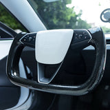 TESERY Full Carbon Fiber Yoke Steering Wheel for Model 3 Highland & Model Y Juniper