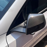 Carbon Fiber Mirror Covers for Model 3 / Y | Juniper Style | 3 Finishes | 3M Adhesive