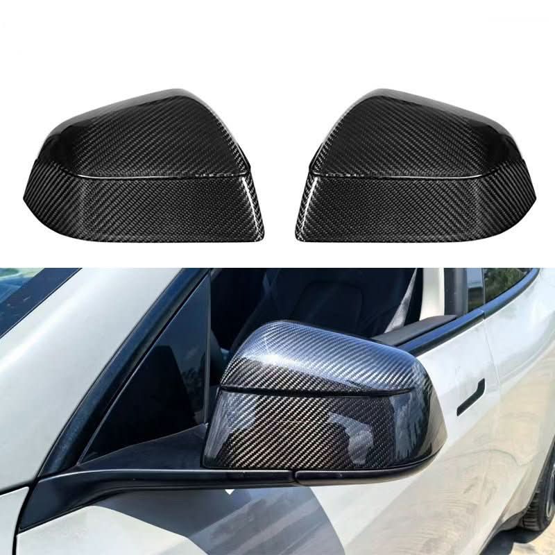Carbon Fiber Mirror Covers for Model 3 / Y | Juniper Style | 3 Finishes | 3M Adhesive