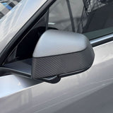 Carbon Fiber Mirror Covers for Model 3 / Y | Juniper Style | 3 Finishes | 3M Adhesive