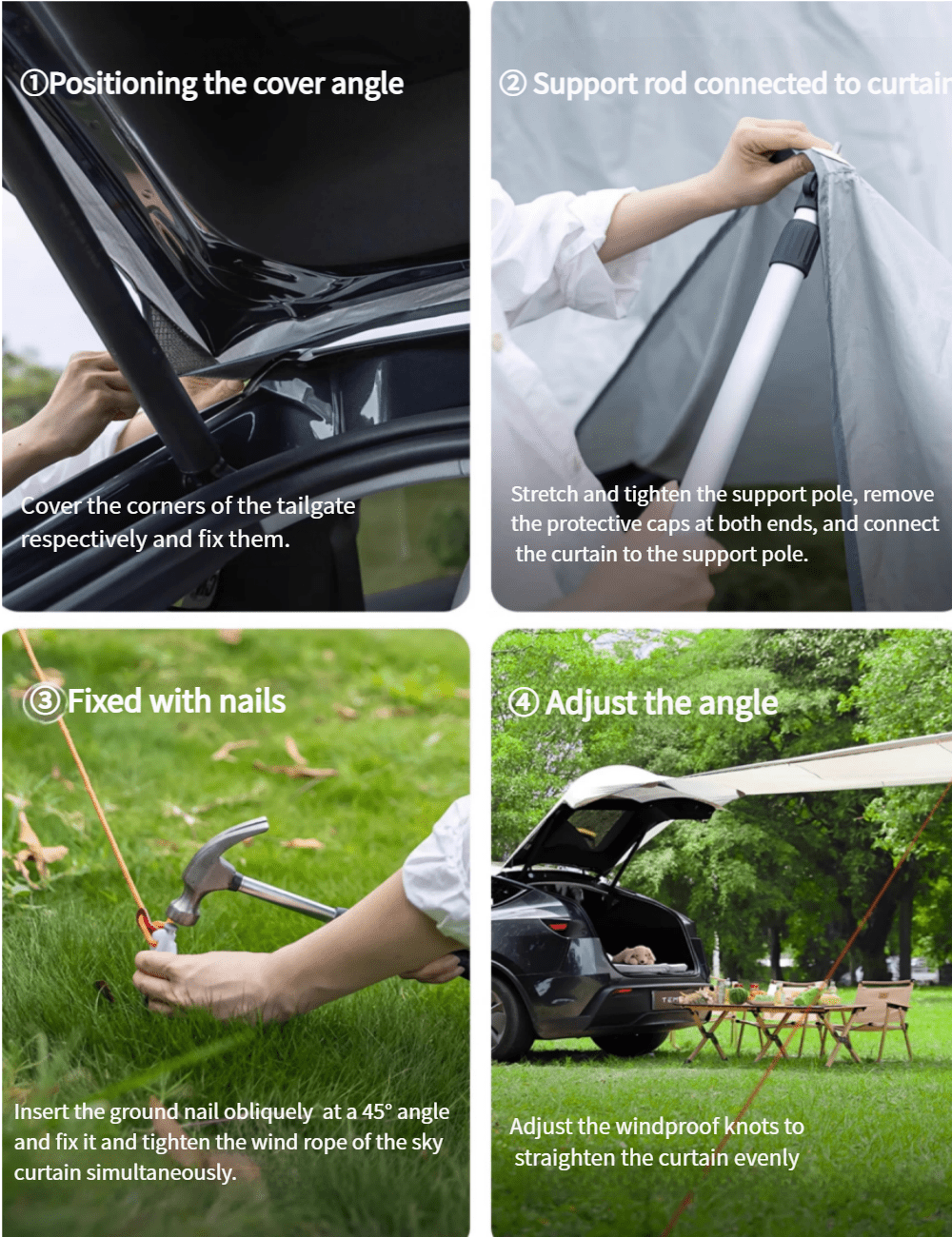 model y tent attachment TESERY Camping Tent for Tesla Model Y Juniper Please Select