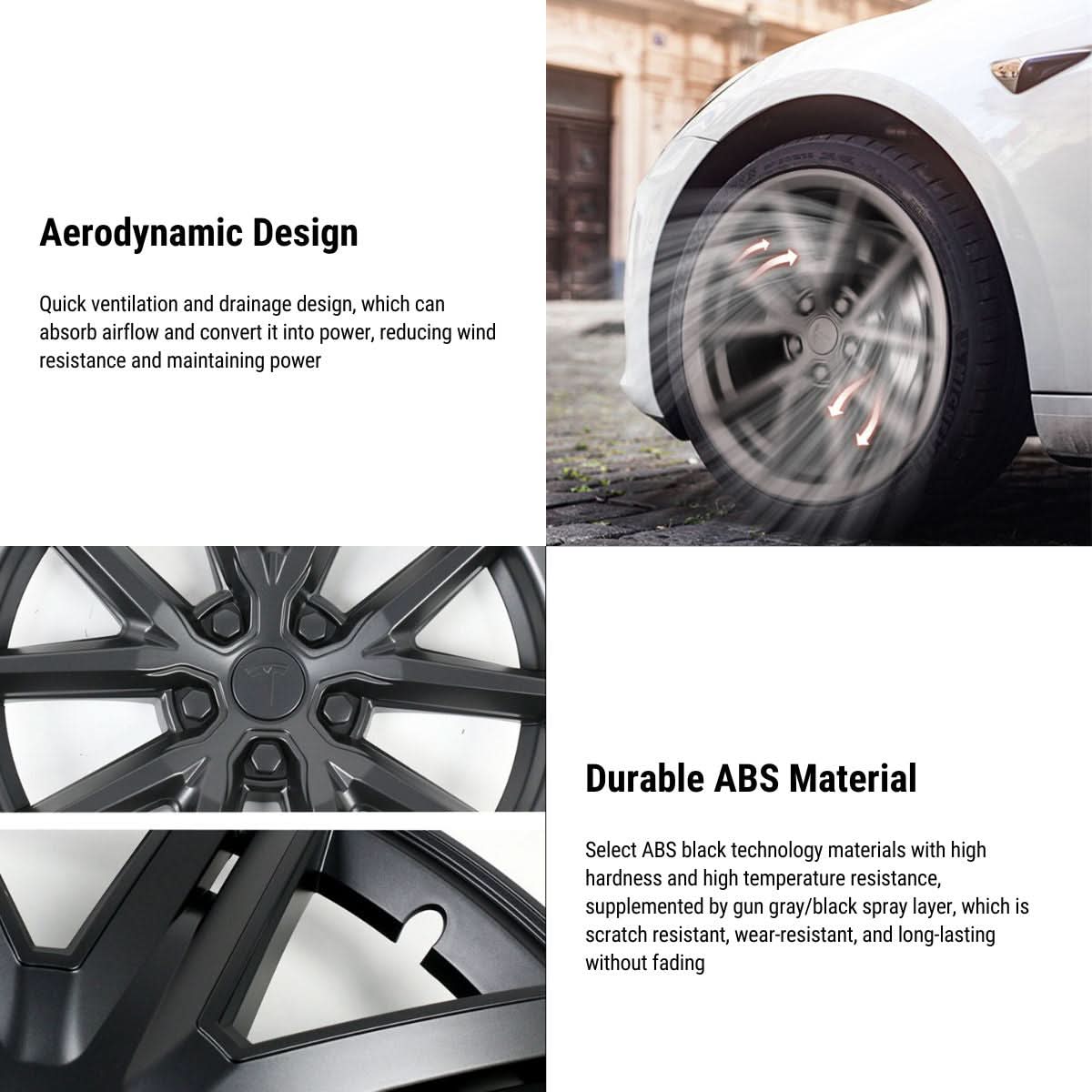 TESERY Thunder 18″ 19″ Wheel Covers For Tesla Model 3/Y (4PCS)