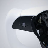 TESERY Yoke Plaid Steering Wheel for Tesla Model 3 / Y【White Leather】