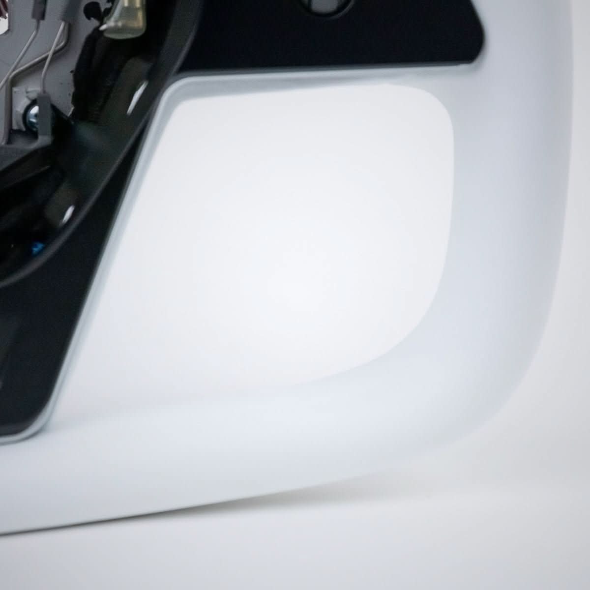 TESERY Yoke Plaid Steering Wheel for Tesla Model 3 / Y【White Leather】