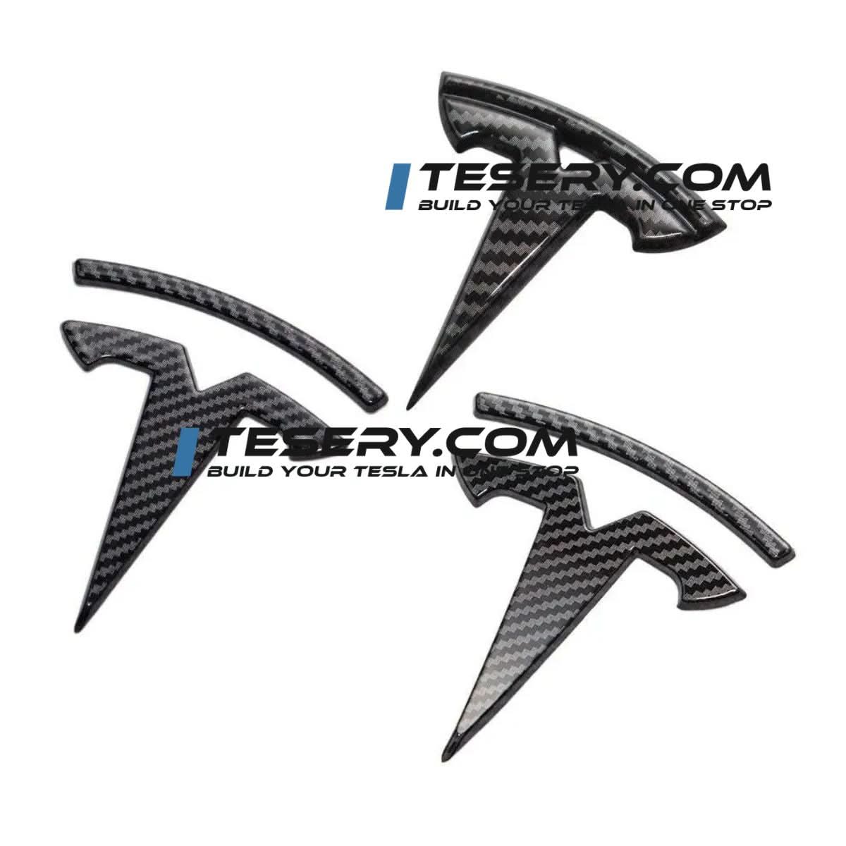 Tesla Logo "T" Emblem for Model 3 / Y (Set of 3)