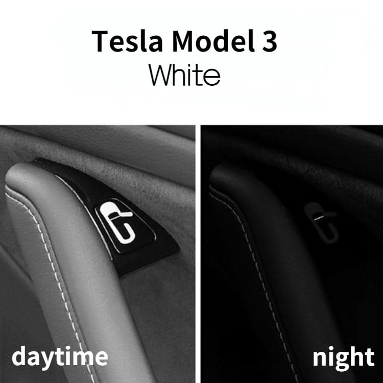 Glow-in-the-Dark Door Handle Stickers for Model 3 (8-Pack) | 2 Colors | Easy Find