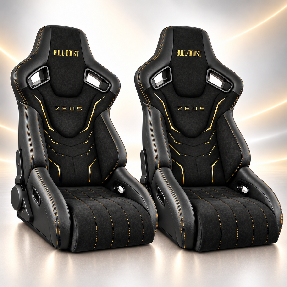Bull Boost Adjustable Racing Lowered Ultra Max Bucket Seat w/ Seat Rails