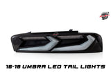 2016-2018 CHEVY CAMARO UMBRA LED TAILLIGHTS GLOSS BLACK/SMOKE LENS