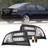 2004-2008 Acura TL Black Smoke Tail Lights Set