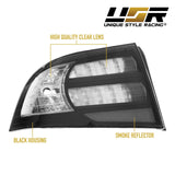 2004-2008 Acura TL Black Smoke Tail Lights Set