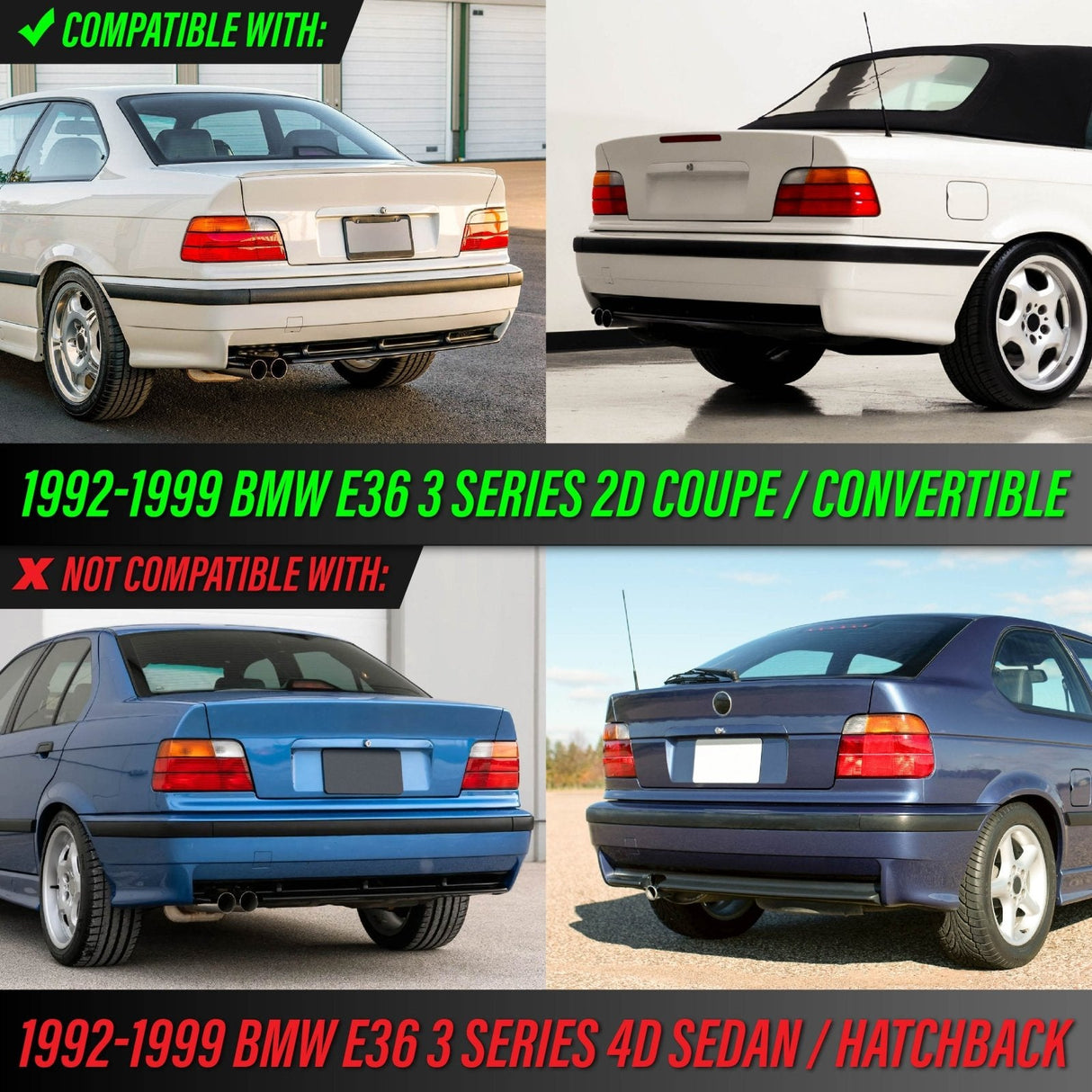 1992-1999 Bmw E36 2d/Cabrio All Clear Tail Lights