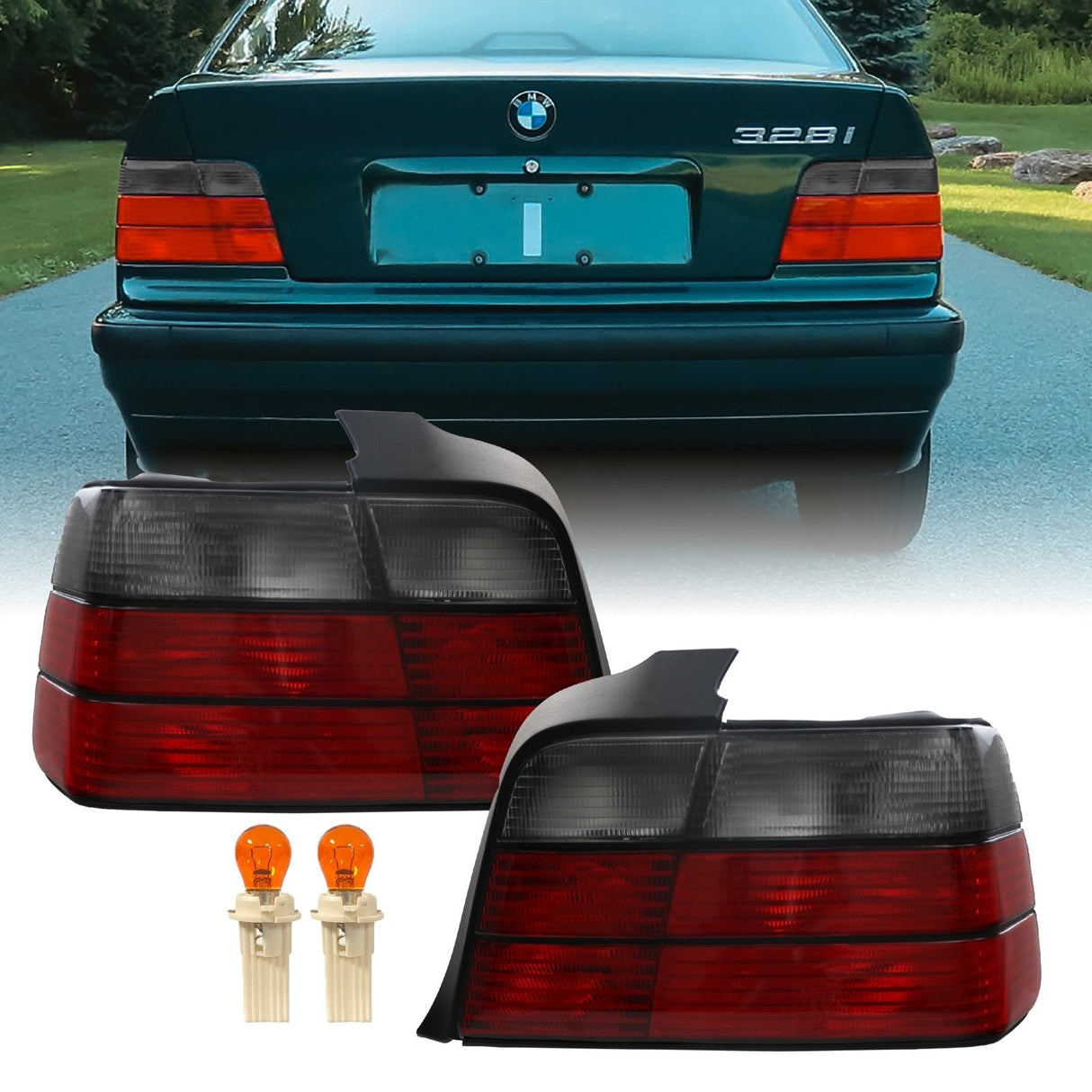 1992-1999 BMW E36 4D Smoke Tail Lights