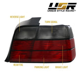 1992-1999 BMW E36 4D Smoke Tail Lights
