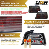 1992-1999 BMW E36 4D Smoke Tail Lights