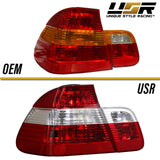 2002-2005 BMW E46 4D Red/Smoke/Red 4pcs Tail Lights