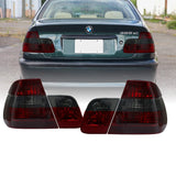 2002-2005 BMW E46 4D Red/Smoke/Red 4pcs Tail Lights