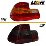 2002-2005 BMW E46 4D Red/Smoke/Red 4pcs Tail Lights