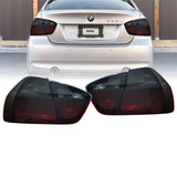 2006-2008 BMW E90 Blackline Style Dark Red Smoke Tail Lights