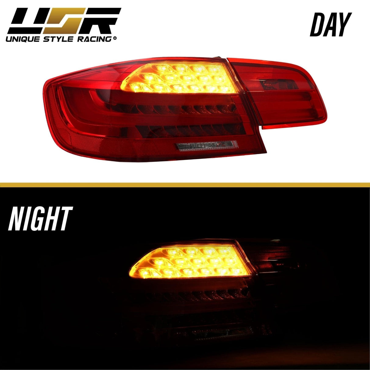 2007-2010 BMW E92 Euro LCI Look LED Tail Lights 4pc w/ Wiring