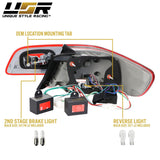 2007-2010 BMW E92 Euro LCI Look LED Tail Lights 4pc w/ Wiring