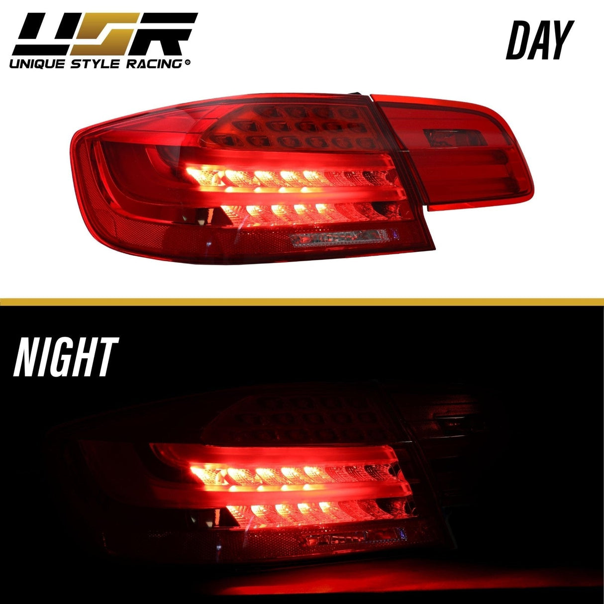 2007-2010 BMW E92 Euro LCI Look LED Tail Lights 4pc w/ Wiring