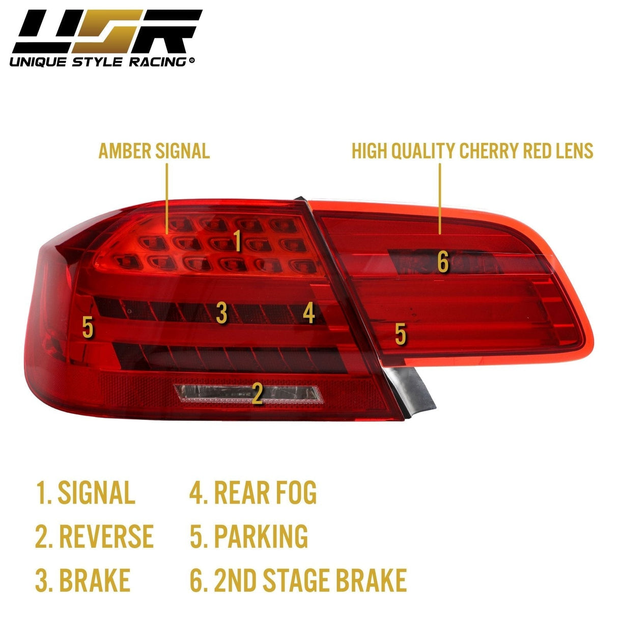 2007-2010 BMW E92 Euro LCI Look LED Tail Lights 4pc w/ Wiring