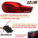 2014-2017 BMW 4 Series OE Style LED Light Bar Red Lens 4pcs Tail Light