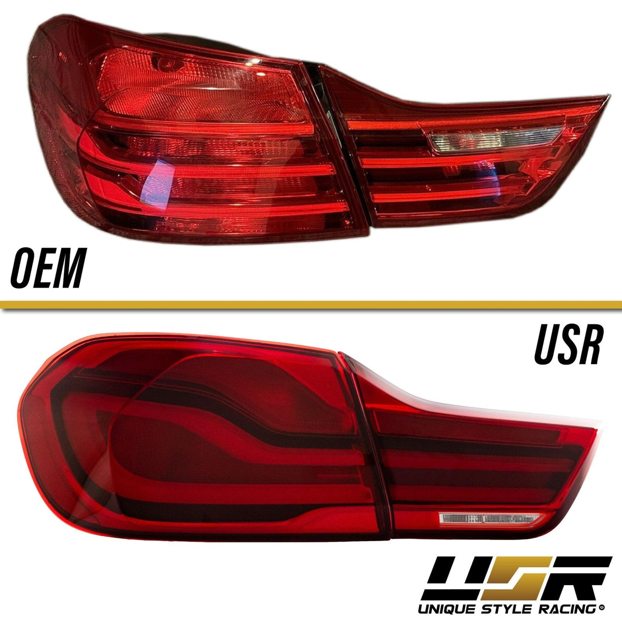2014-2017 BMW 4 Series OE Style LED Light Bar Red Lens 4pcs Tail Light
