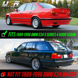 1989-1996 BMW E34 5 Series Red/Clear Tail Lights