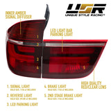 2007-2012 BMW X5 E70 LCI Style Smoke LED Tail Lights
