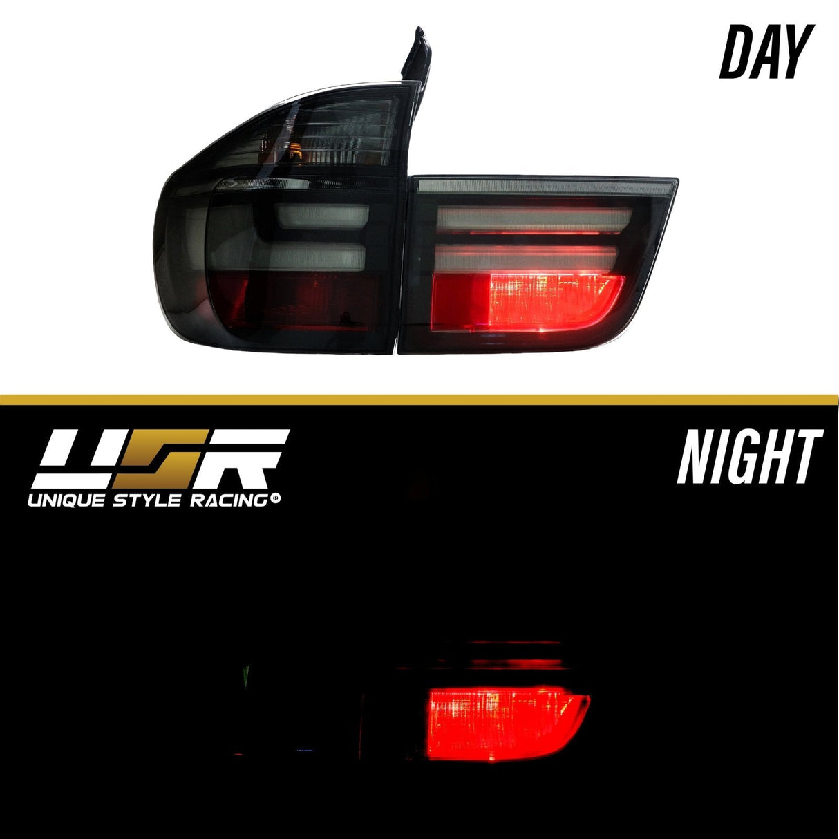 2007-2012 BMW X5 E70 LCI Style Smoke LED Tail Lights