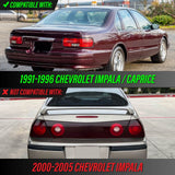 1991-1996 Chevrolet Impala / Caprice Smoke Tail Light Cover Frame