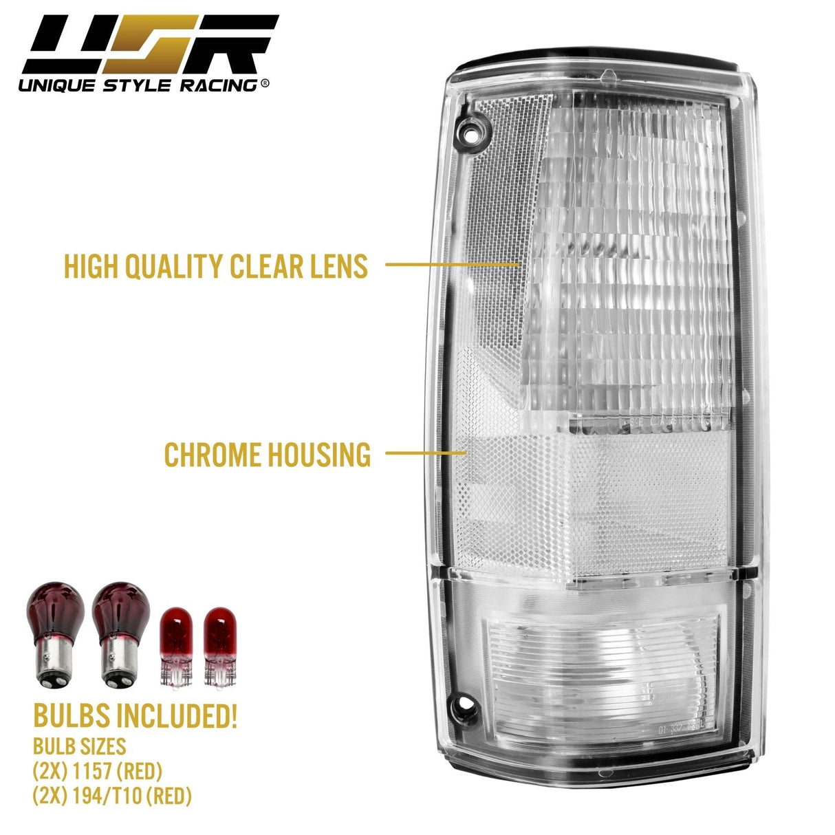 1982-1993 Chevrolet S10 / Blazer Clear Tail Light Set