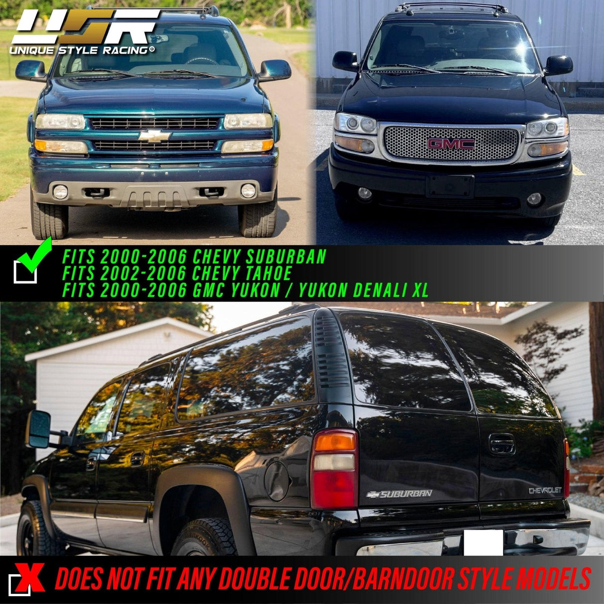 2000-2006 Chevrolet Suburban / Tahoe All Clear Tail Lights