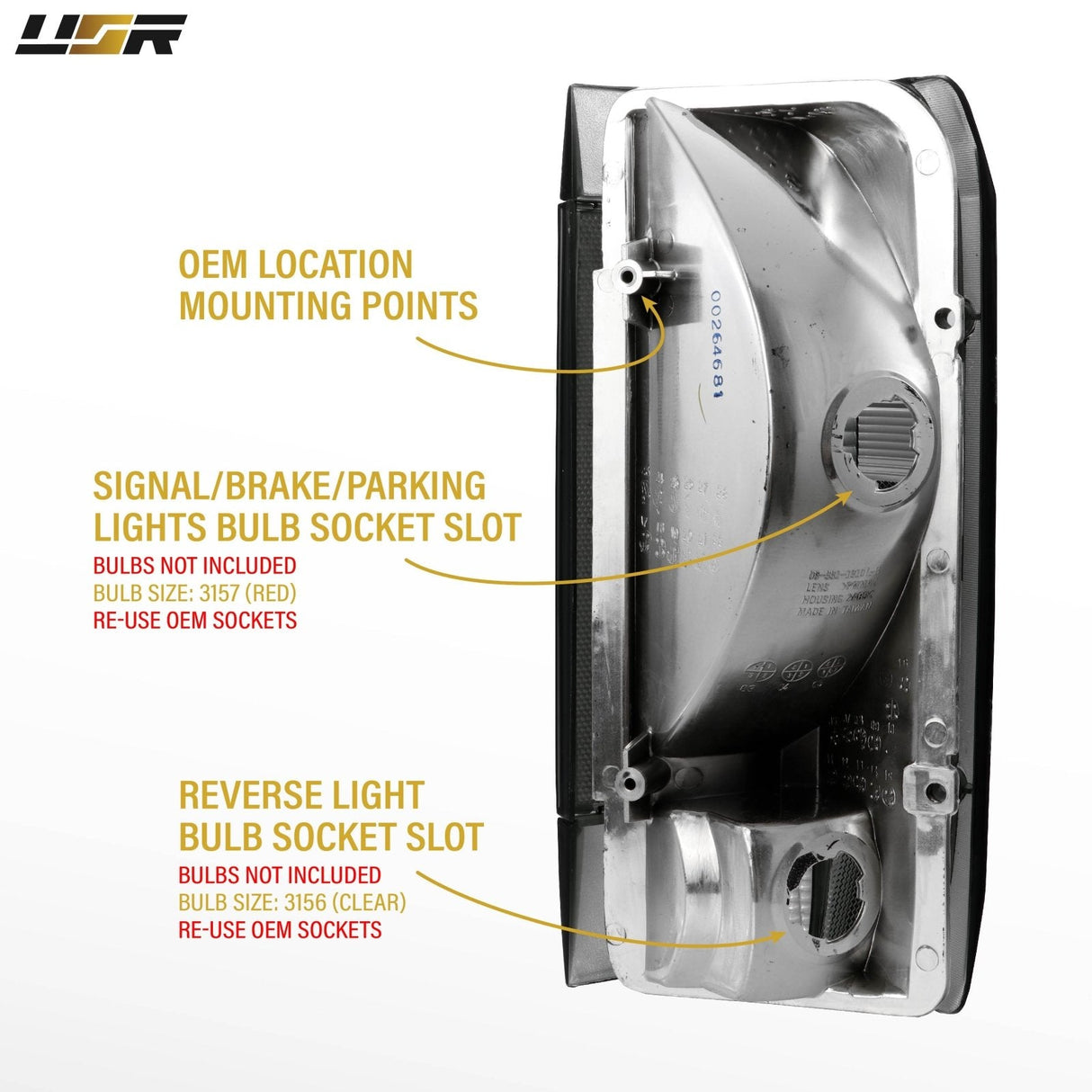 1992-1996 Ford Bronco Smoke Tail Light