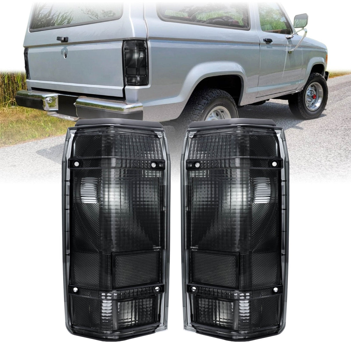 1984-1990 Ford Bronco Ii Smoke Tail Light Set