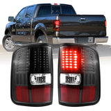 2004-2008 Ford F150 DM Style LED Black Tail Lights Set