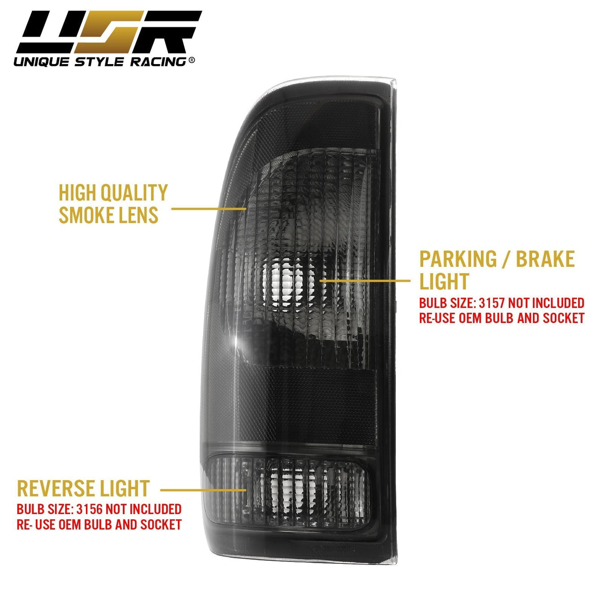 1997-2003 Ford F150 / 1997-2007 Ford F250 Smoke Tail Light