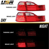 2001-2002 Honda Accord 4d Depo Red/Clear Led Tail Lights