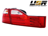 1998-2000 Honda Accord 4dr Red/Clear LED Tail Lights