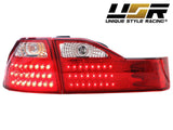 1998-2000 Honda Accord 4dr Red/Clear LED Tail Lights