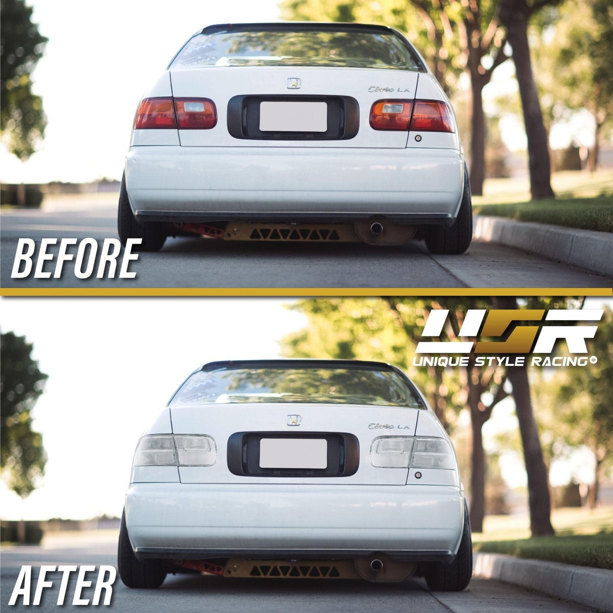 1992-1995 Honda Civic All Clear 4 Pieces Tail Lights